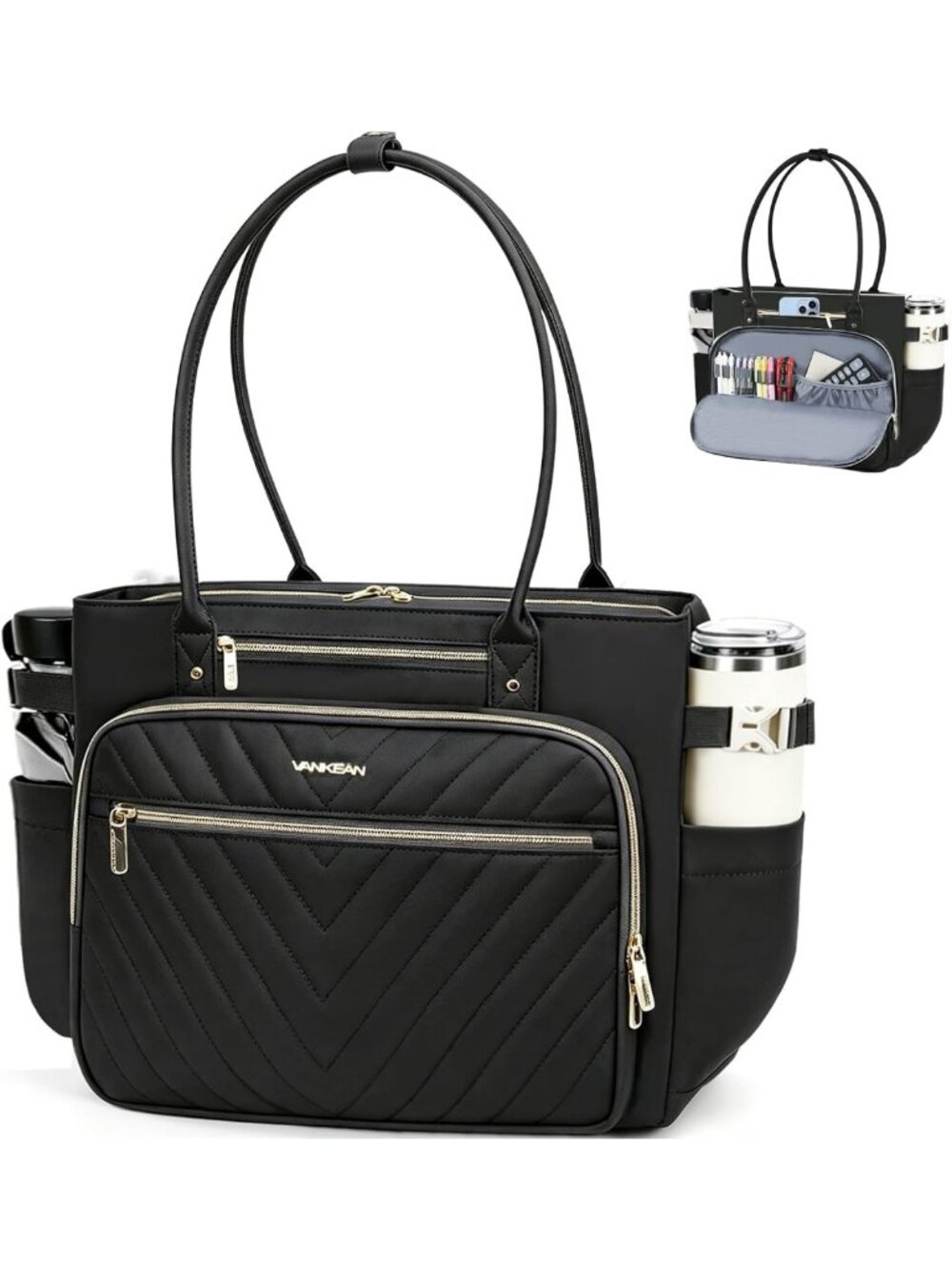 Stylish 15.6" Laptop Tote Bag for Women | Versatile Work & Teacher Bag